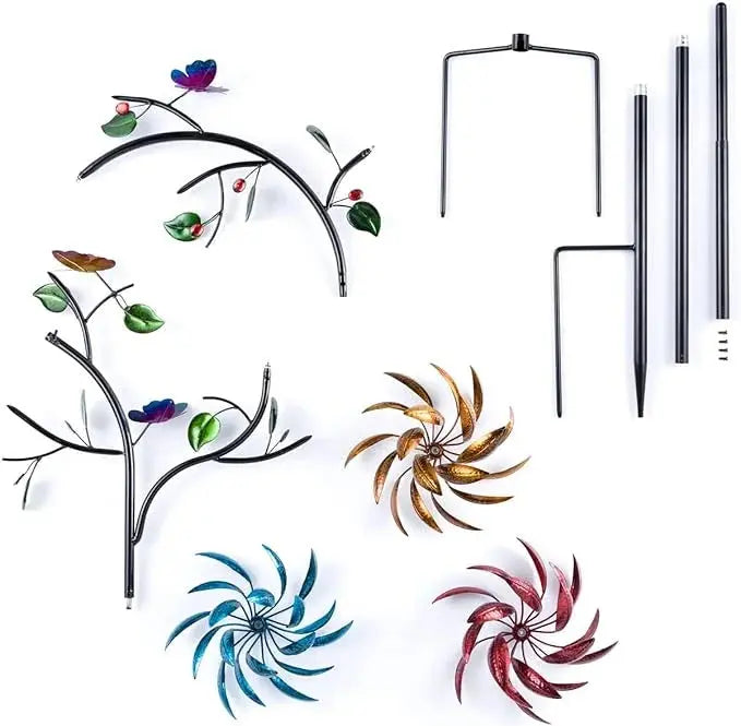 Colorful Garden Windspinner – Fascinating Flower Decoration