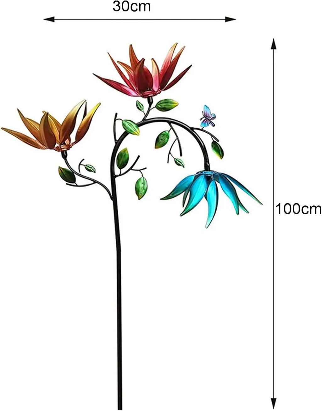 Colorful Garden Windspinner – Fascinating Flower Decoration