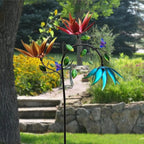 Colorful Garden Windspinner – Fascinating Flower Decoration