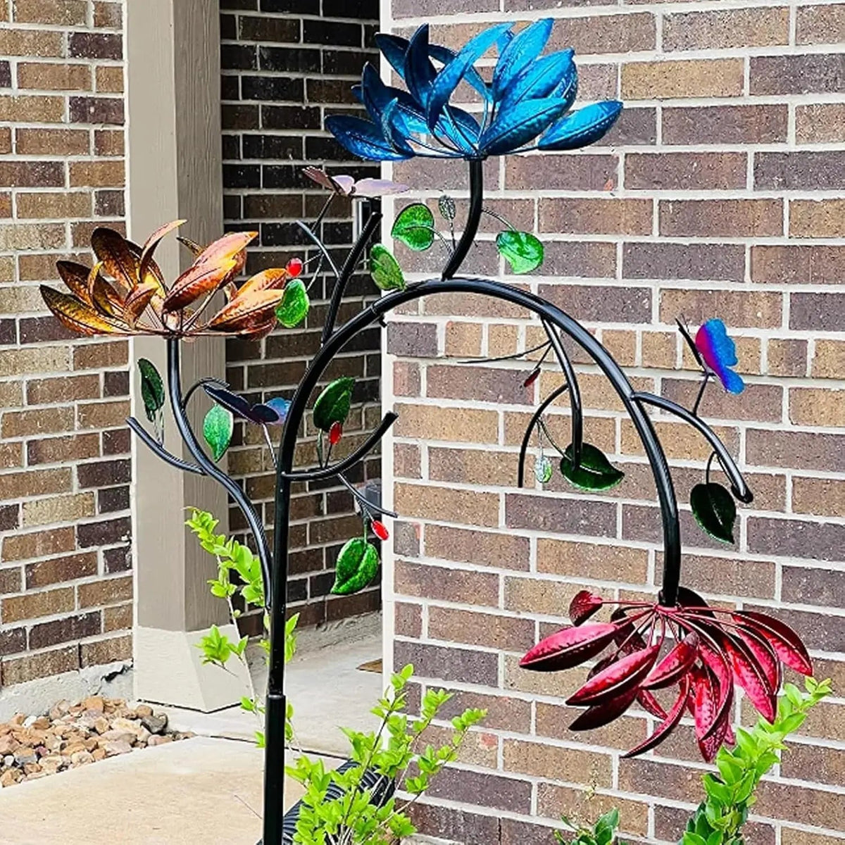 Colorful Garden Windspinner – Fascinating Flower Decoration