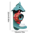 Teapot Birdhouse | Hand-Painted Resin | Weather-Resistant Outdoor Garden Decoration