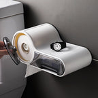 DryHold Self-Adhesive Toilet Paper Holder – Waterproof Wall Solution with Extra Storage Space