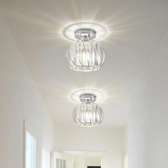 Pendant Light Black Glass Globe Ceiling Fixture