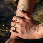 Marina Ring with Starfish and Shell Design – Maritime & Adjustable
