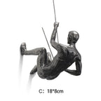 CraftedClimb Climbing Figures Wall Decoration – Inspiring Wall Art of Resin and Iron