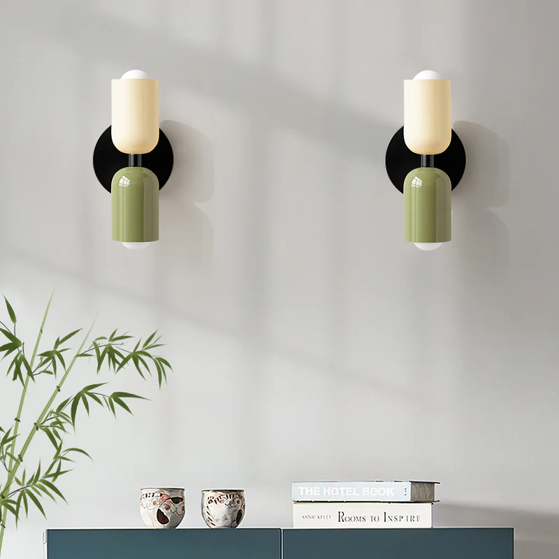 Wall Light Modern Dual Glass Sconce Fixture