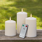 TruGlow LED Outdoor Candle Trio with Remote Control