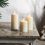 TruGlow LED Outdoor Candle Trio with Remote Control