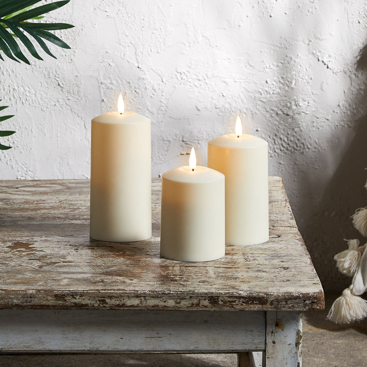 TruGlow LED Outdoor Candle Trio with Remote Control