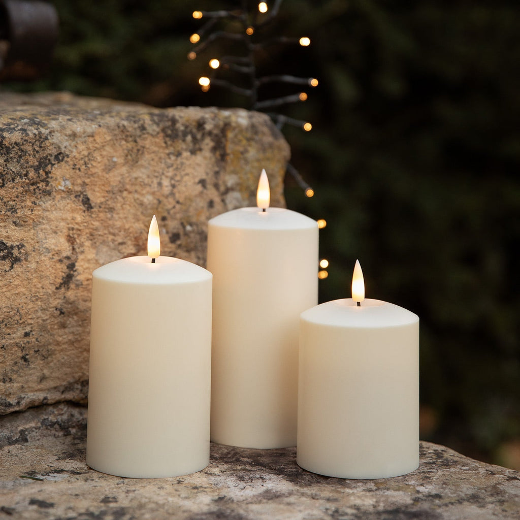 3 Piece Set TruGlow Solar Candles