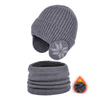 Kids Winter Fleece Scarf Suit Knit Hat