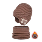 Kids Winter Fleece Scarf Suit Knit Hat