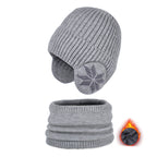 Kids Winter Fleece Scarf Suit Knit Hat
