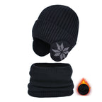 Kids Winter Fleece Scarf Suit Knit Hat