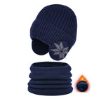 Kids Winter Fleece Scarf Suit Knit Hat