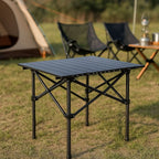Foldable outdoor table with heat-resistant & scratch-resistant surface