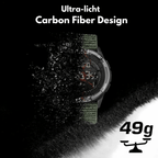 Sports watch with carbon design for adventure