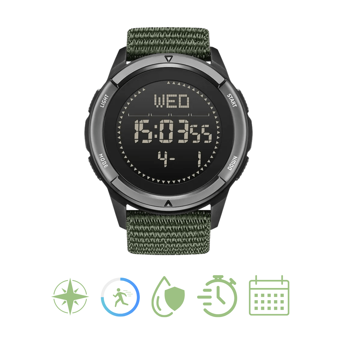Sports watch with carbon design for adventure