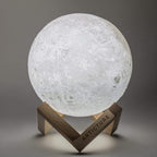 Moon Lamp Wooden Base 3D Table Light