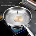 Titanium hammered non-stick frying pan for induction cooktops and everyday cooking