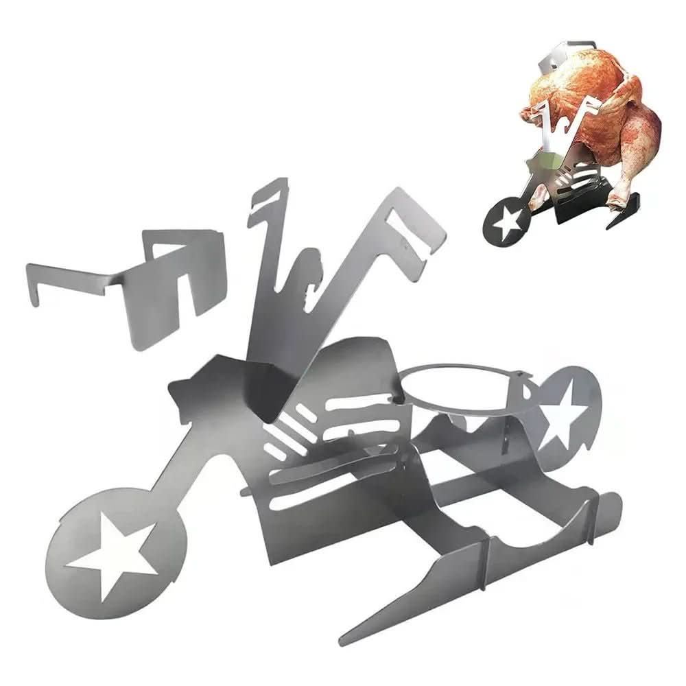 stainless steel chicken rack for juicy grilling pleasure