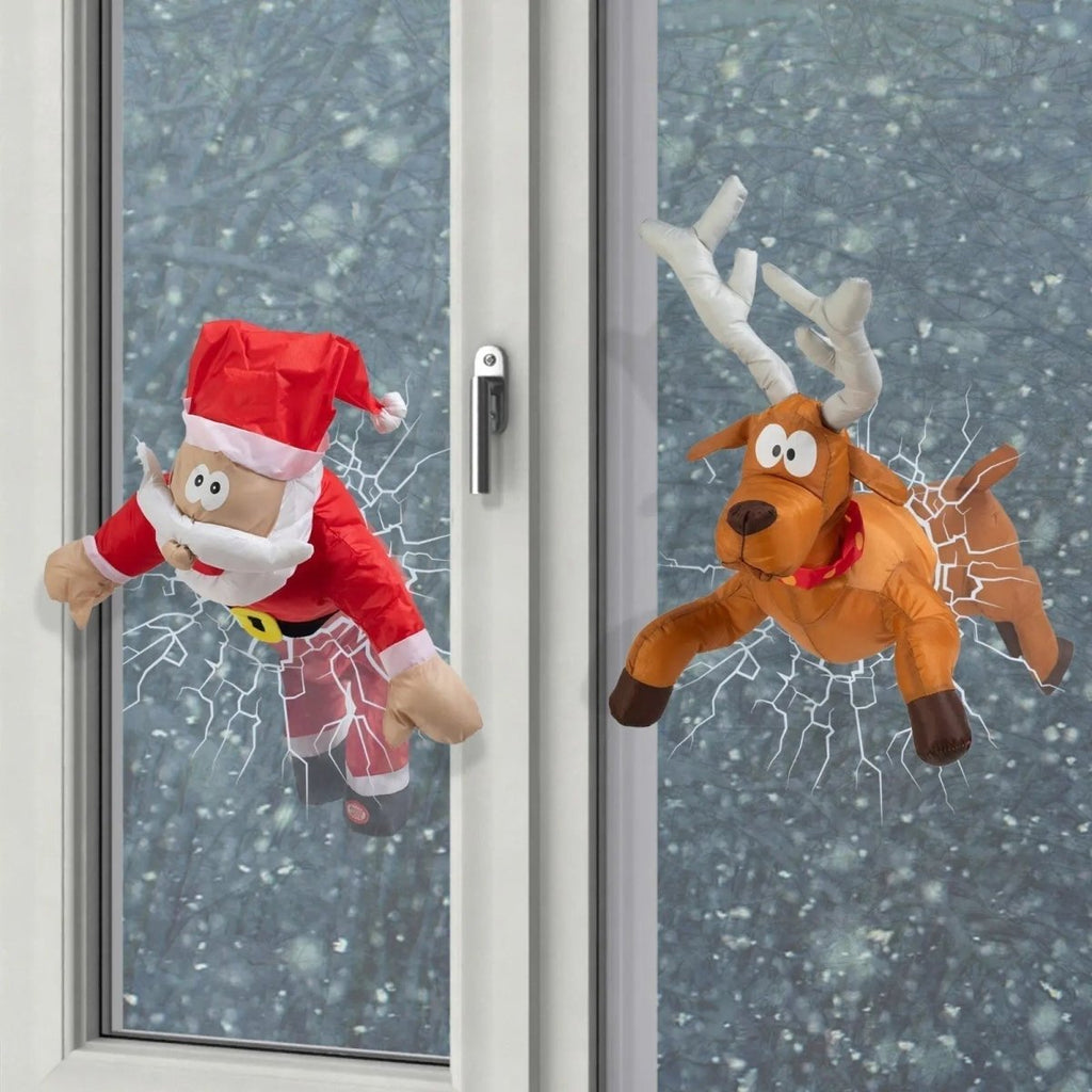 Christmas window scene with sound motion activation