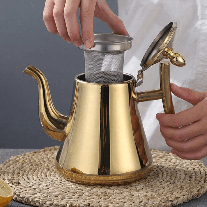 Premium induction kettle with integrated filter