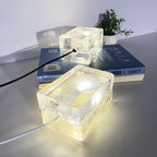 Clarylume Glass Table Lamp | Glare-free LED Light | Crystal Clear Design | For Bedroom, Office & Living Room