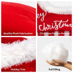 Christmas Sleigh Dog Bed with Crystal Velvet, Faux Fur and Non-Slip Bottom