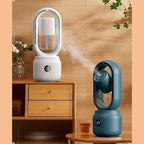 Portable fan without blades with humidifier and night light for refreshing comfort