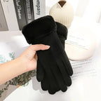 Thick Suede Touchscreen Gloves for Cold Days