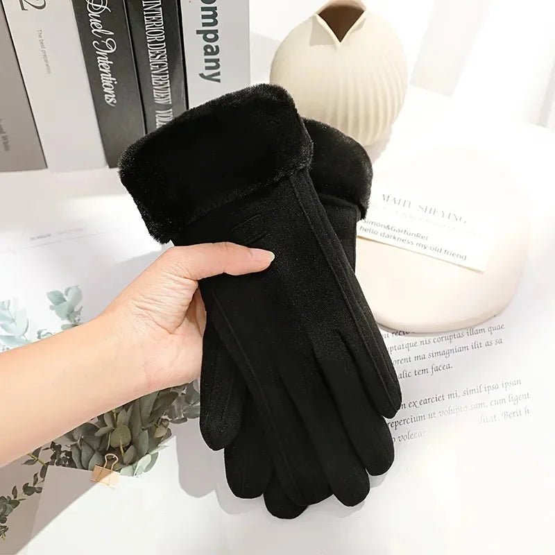 Thick Suede Touchscreen Gloves for Cold Days