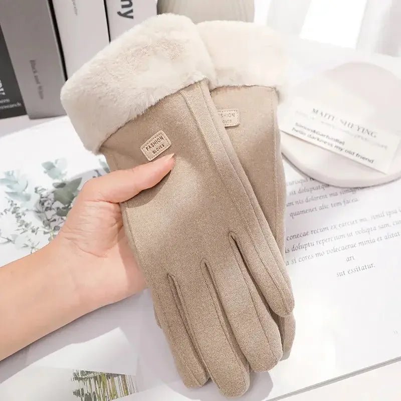 Thick Suede Touchscreen Gloves for Cold Days