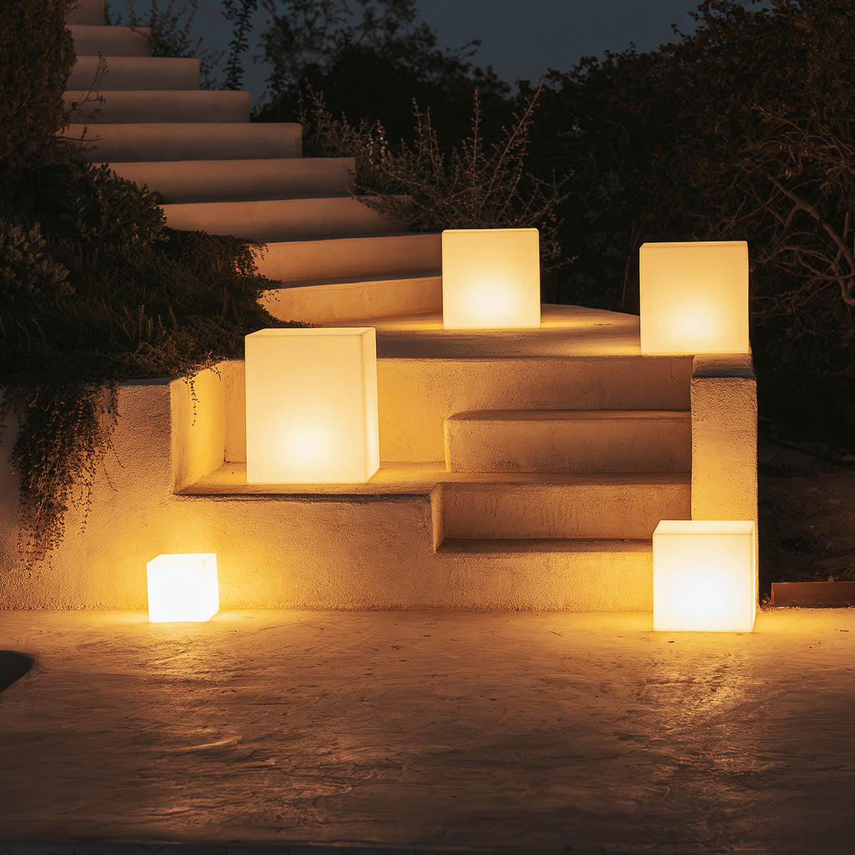 Modern glowing cube in various variants!