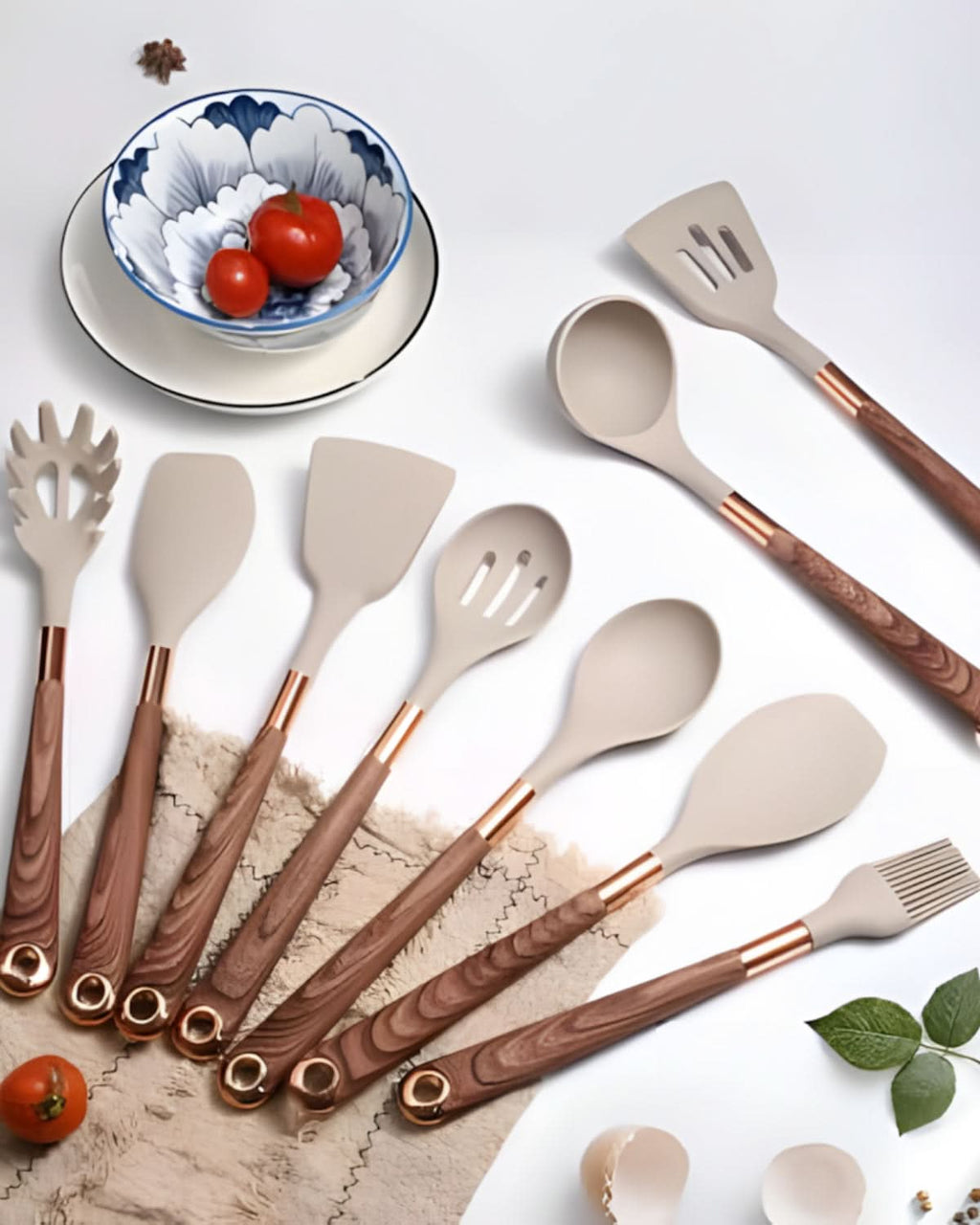 Robust Kitchen Utensils Set with Heat Resistant Silicone Heads