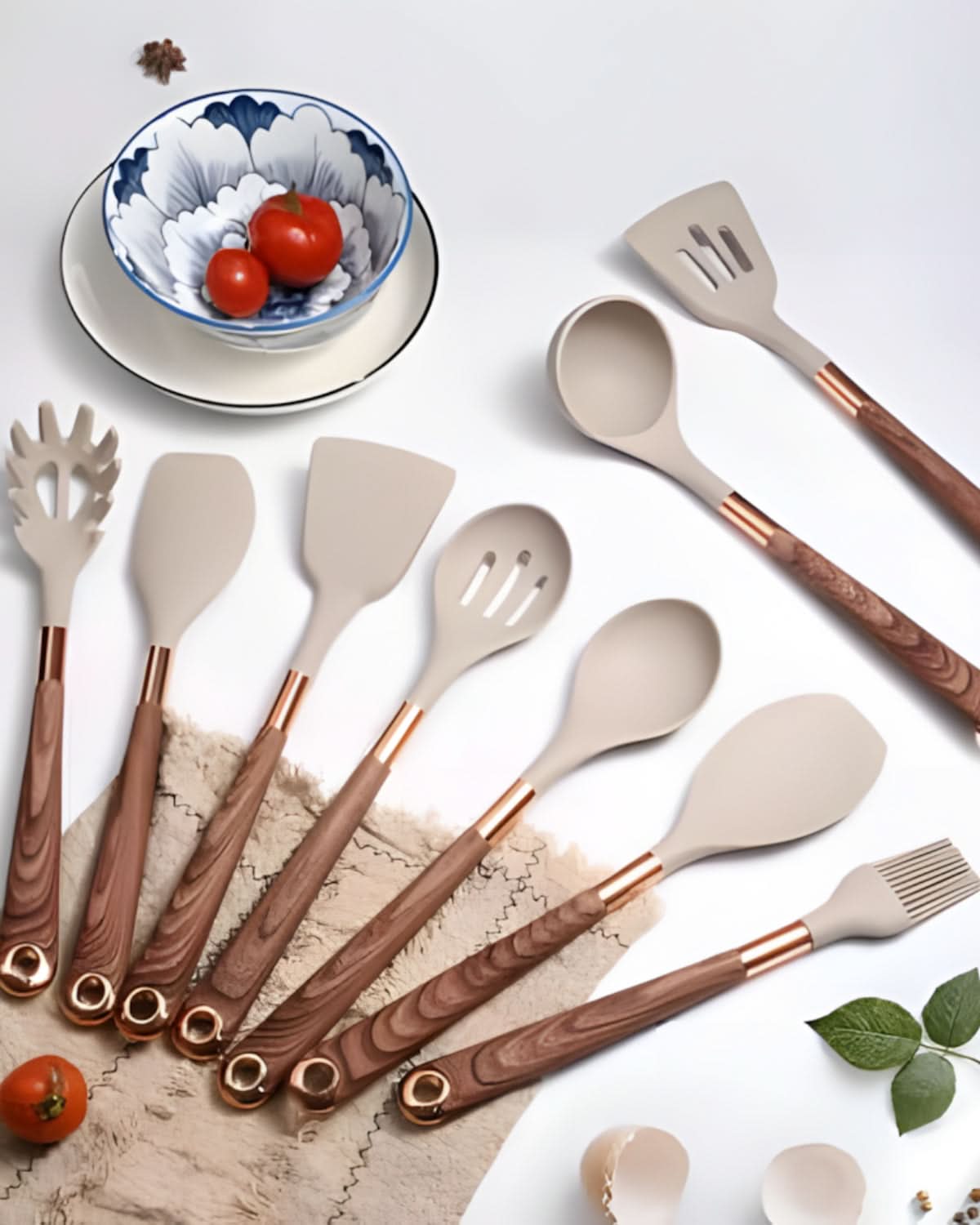 Robust Kitchen Utensils Set with Heat Resistant Silicone Heads