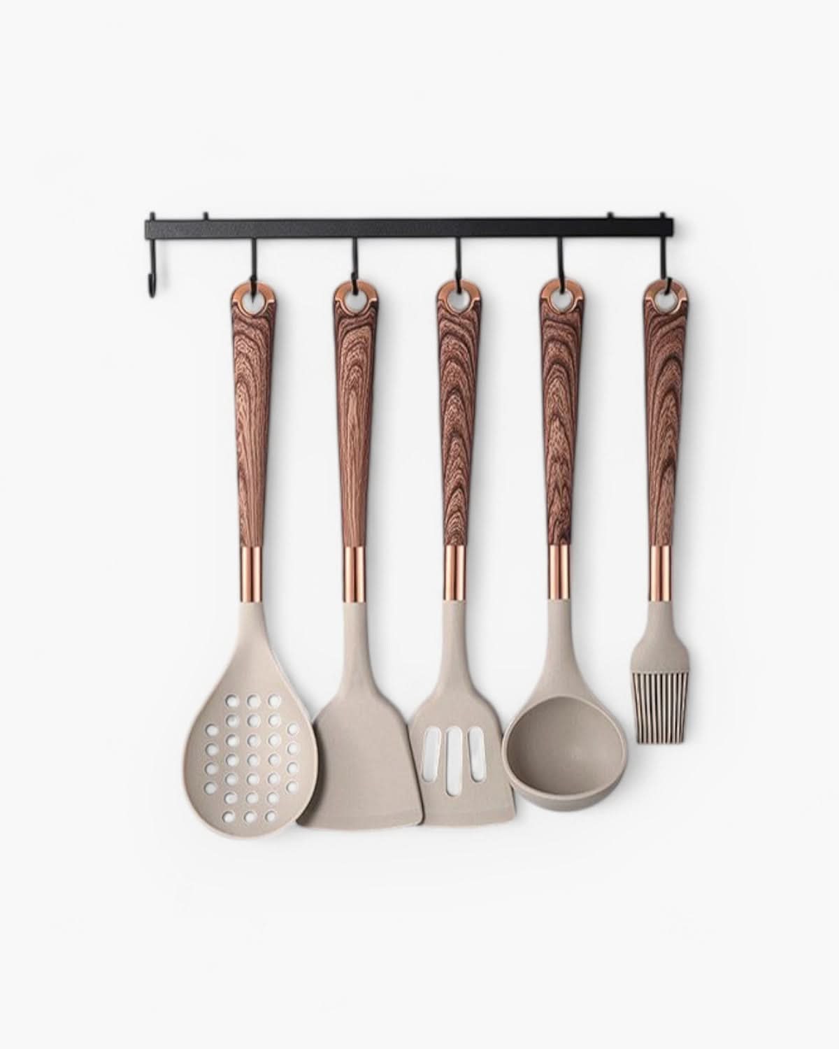 Robust Kitchen Utensils Set with Heat Resistant Silicone Heads