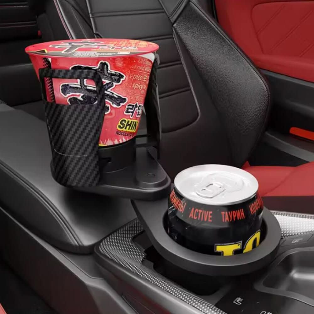 2-in-1 Car Drink Holder with Rotation Function & Telescopic Fixation