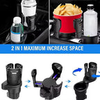 2-in-1 Car Drink Holder with Rotation Function & Telescopic Fixation