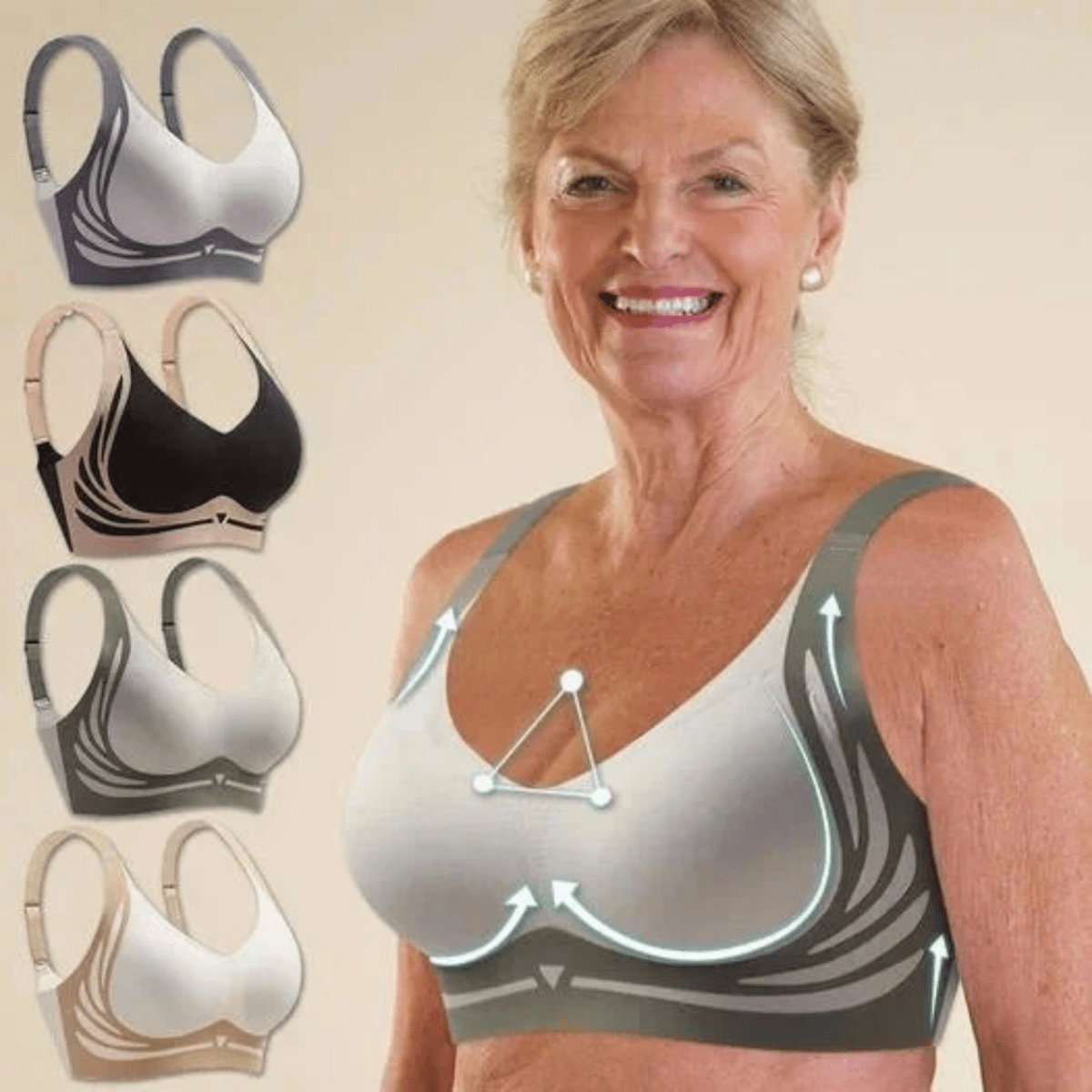 Wire-free bra for all-day comfort and reliable support