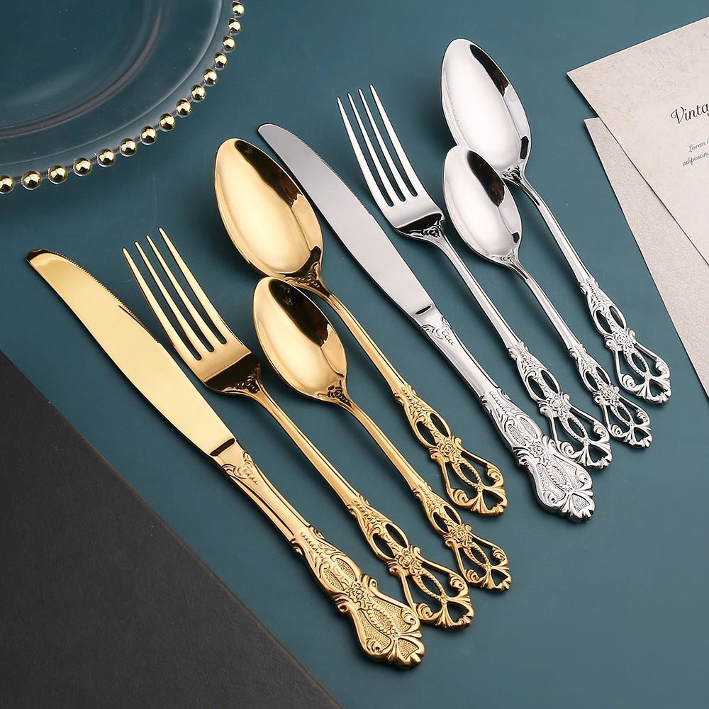 Modern stainless steel cutlery set for daily use