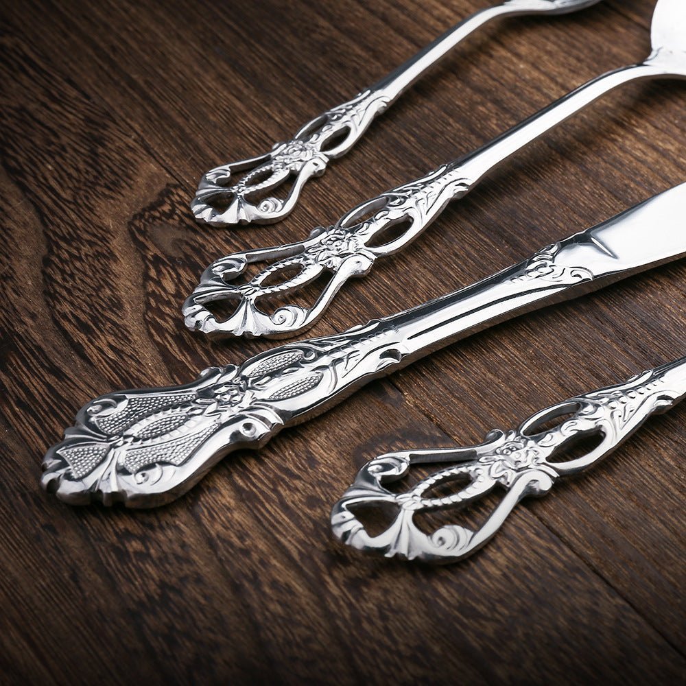 Modern stainless steel cutlery set for daily use