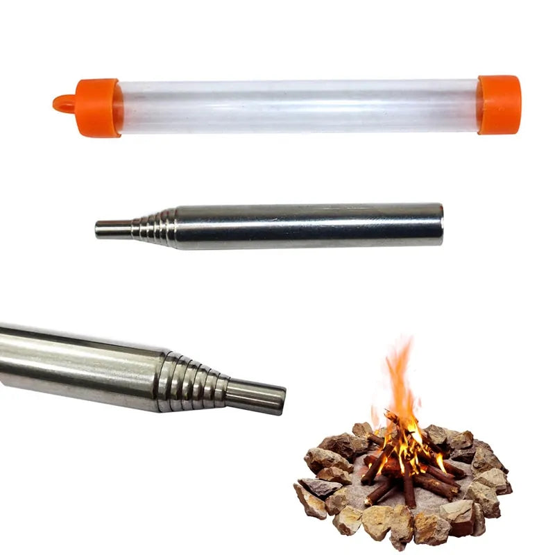 Survival Blowgun for Campfire & Outdoor Cooking