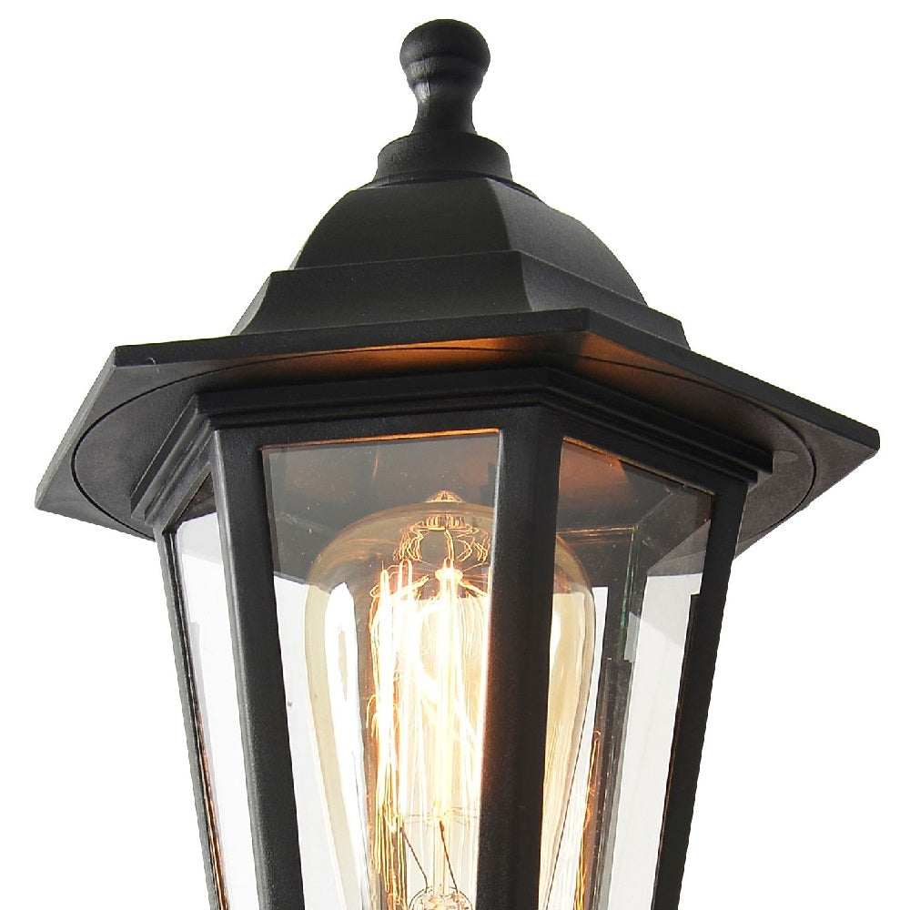 Black Outdoor Vintage Hanging Lamp with PIR