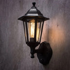 Black Outdoor Vintage Hanging Lamp with PIR