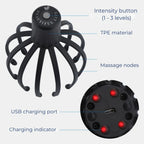Smart Electric Octopus Head Massager Machine for Scalp Massage, Stress Relief, Improved Sleep & Multi-Directional Vibration