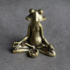 Calm Lotus Frog Miniature Figurine