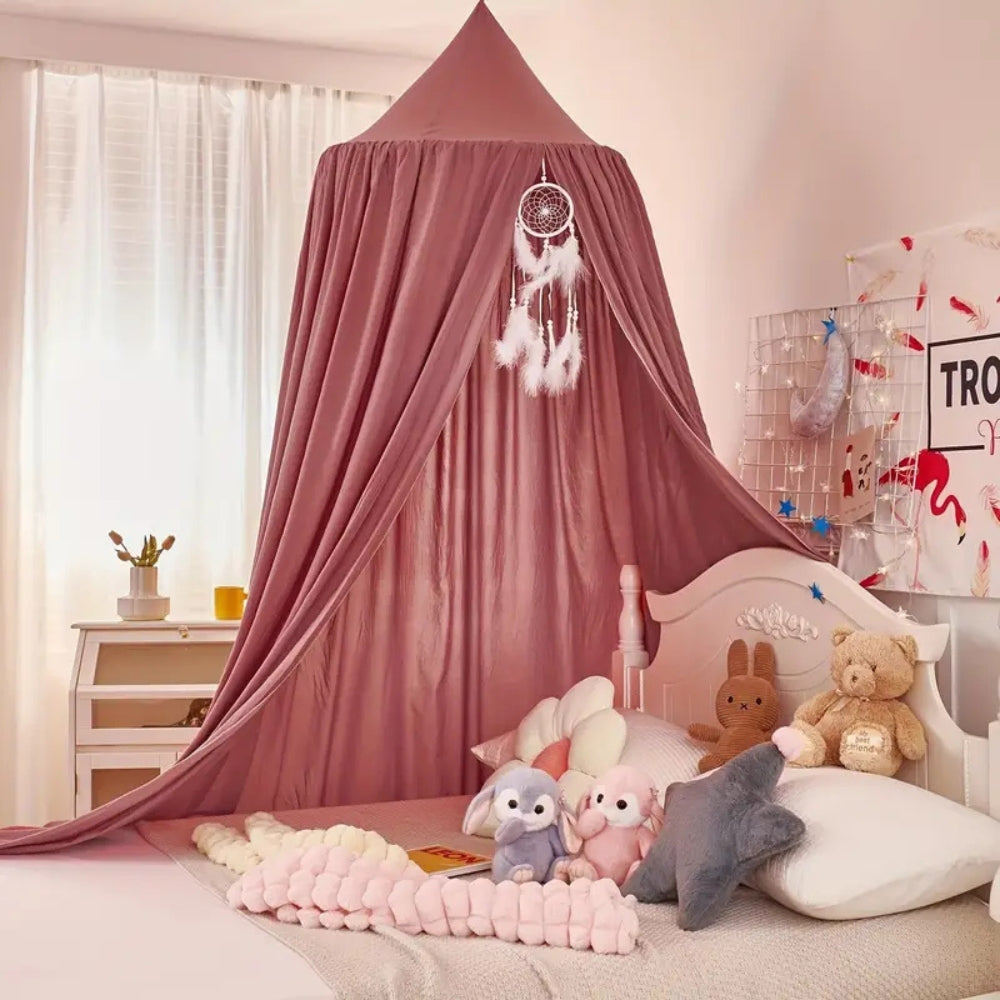 Children's Canopy Reading Nook Tent with Soft Microfiber Fabric