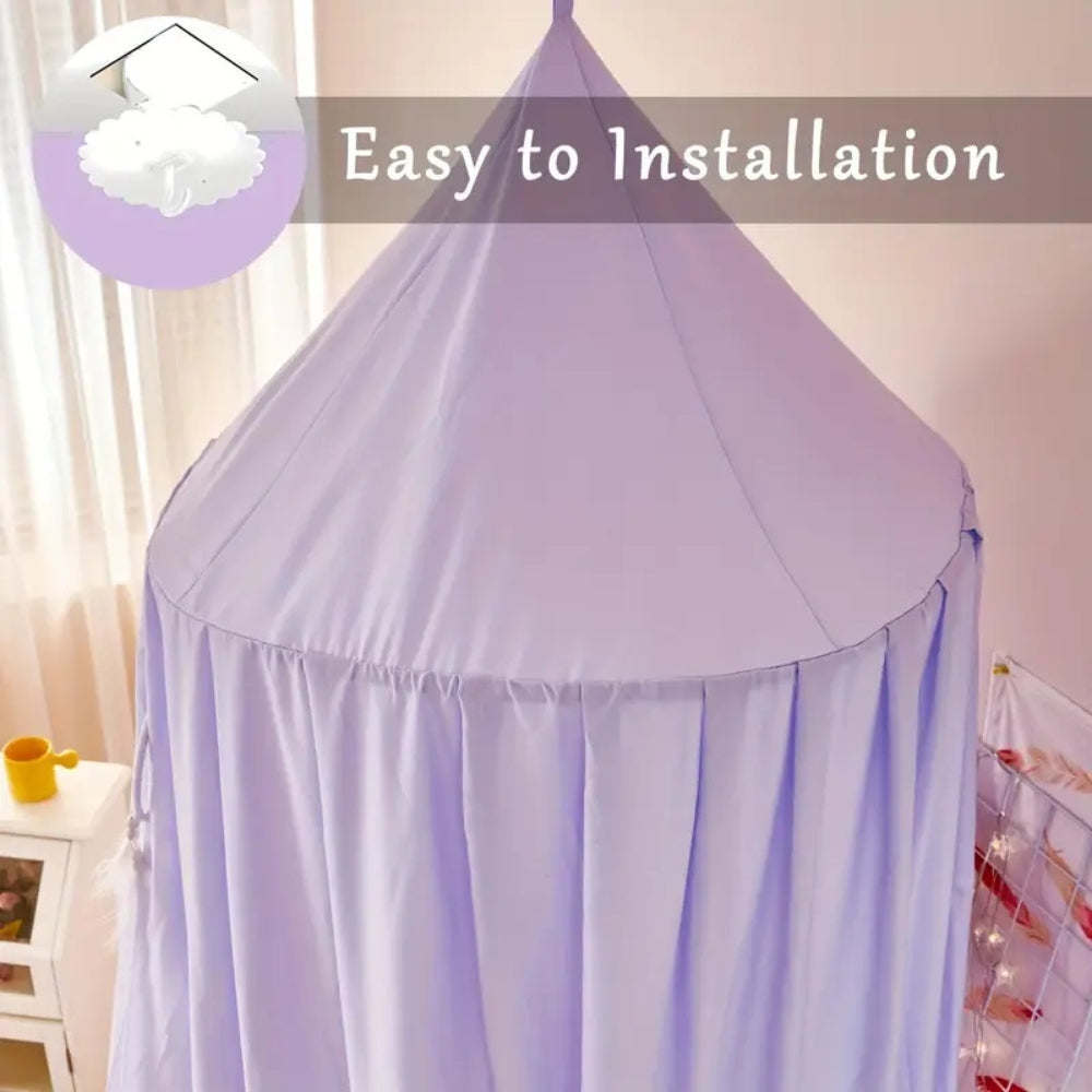 Children's Canopy Reading Nook Tent with Soft Microfiber Fabric