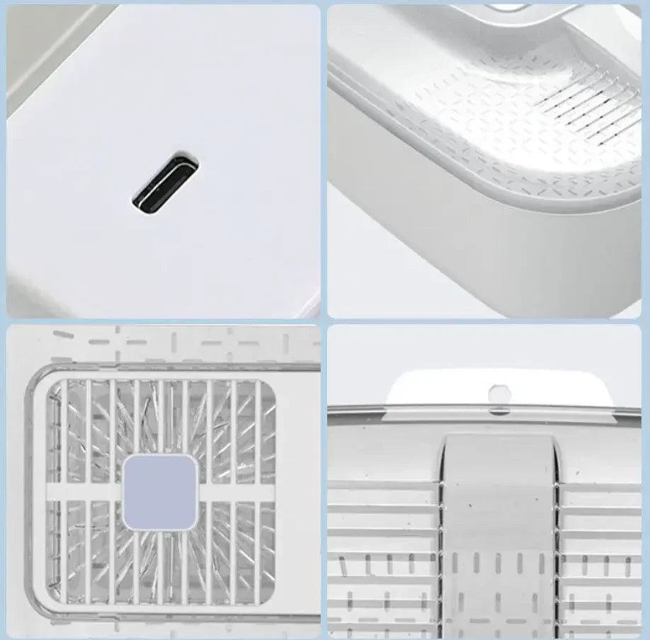 Multifunctional Fruit and Vegetable Cleaning Box – Automatic Cleaner with Draining Basket & Storage Lid